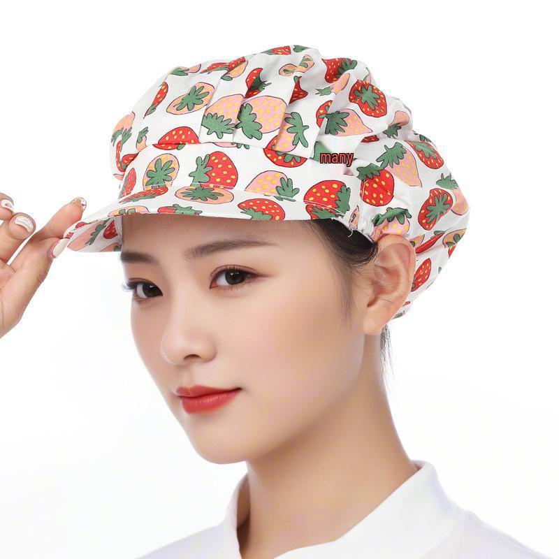 Korean Oil-Proof Chef Hat for Women - Hair Covering Kitchen Cap for Cooking and Catering