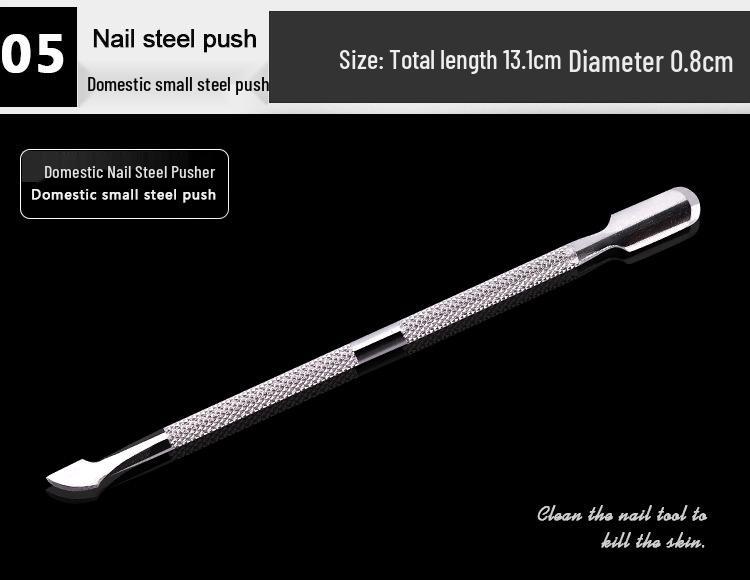 Manicure and Cuticle Pusher Set: Stainless Steel Exfoliating Nail Repair Tool.