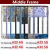For Samsung A22 A32 4G 5G A225F A226B A325F A326B Housing Middle Frame Bezel Plate With Side Key