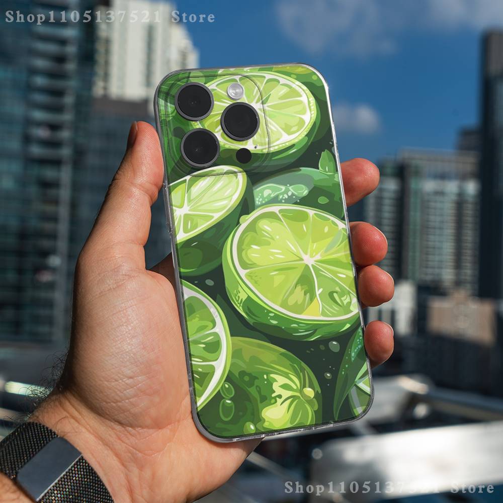 

Malerikunst Fruit Lemon Phone Case For iPhone 17,16,15,14,13,12,11 Pro,Max,Plus,XR,Mini,E Clear Full-coverage Soft Cover iPhone17Pro