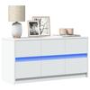 VidaXL TV Stand with LED White 100x34x50 Cm Engineered Wood 852215
