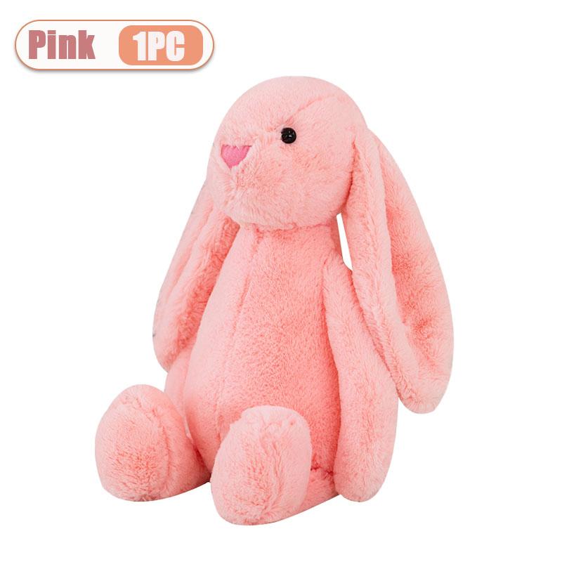 1-4PCS Plush Bunny Doll Children's Sleepy Soothing Doll Rabbit Dolls Shy Pink Rabbit Doll Children Gift Bedroom Plush Ornament