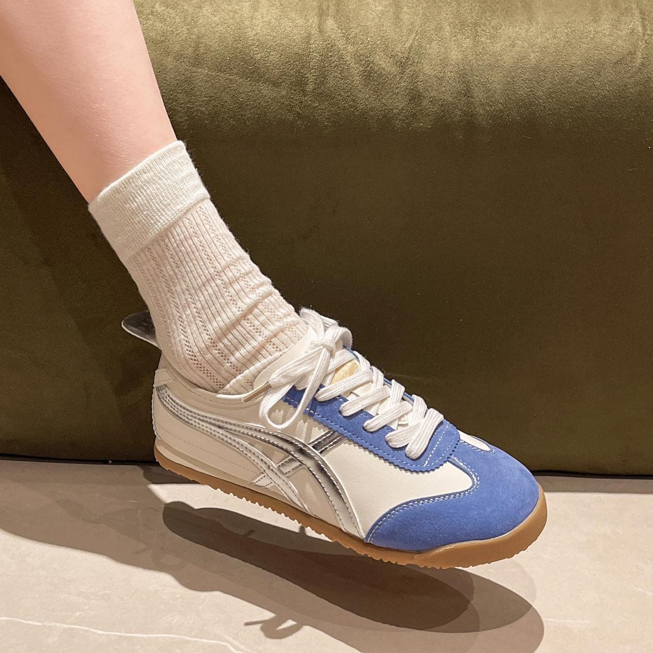 

Обувь Dexun женская новая маленькая белая обувь лето 2025 ретро платформа обувь Форреста Гампа внутренняя обувь для спорта и отдыха с увеличением высоты 40 синий