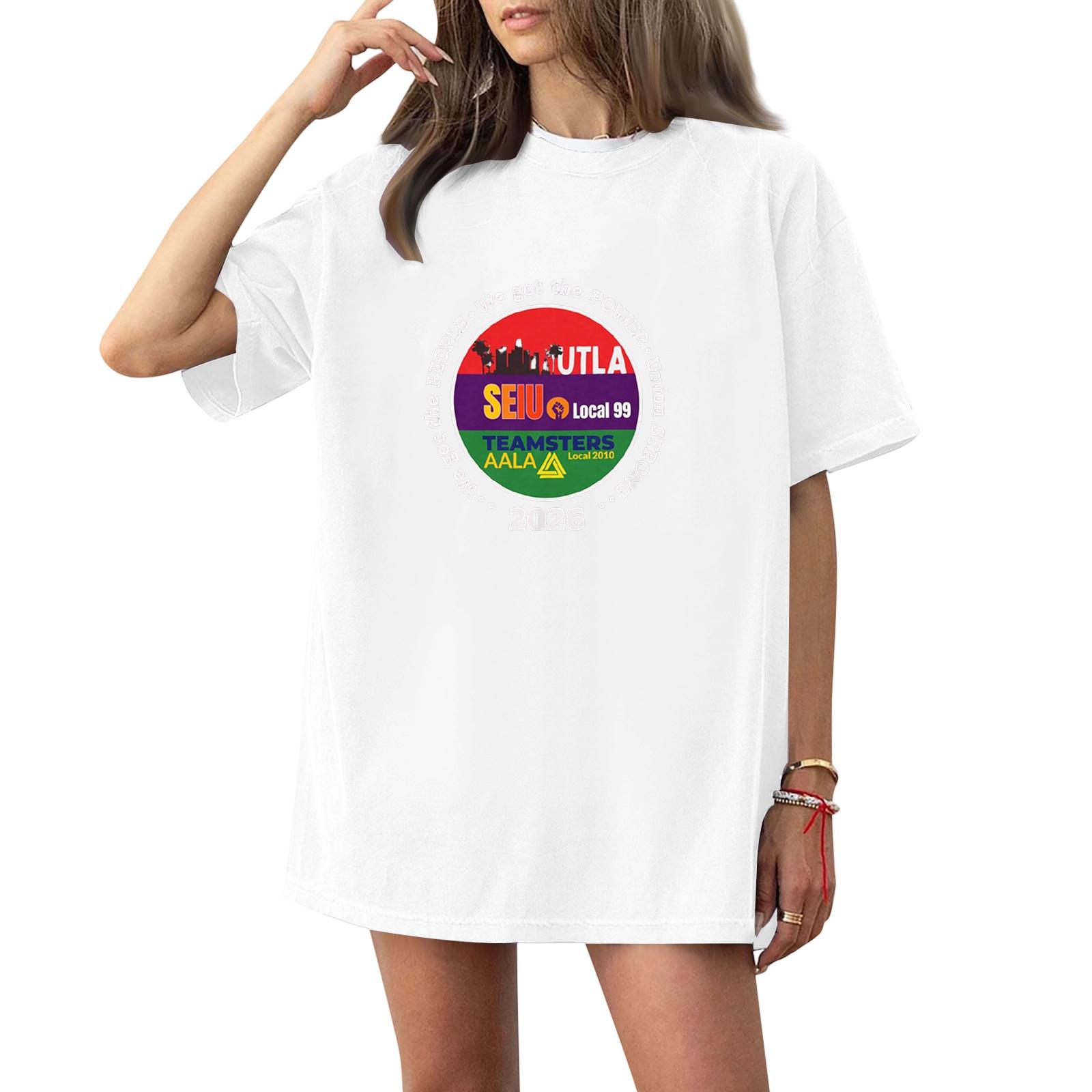 

Women s Fashionable Casual Short Sleeved Printed T-Shirt Round Neck Top XL білий
