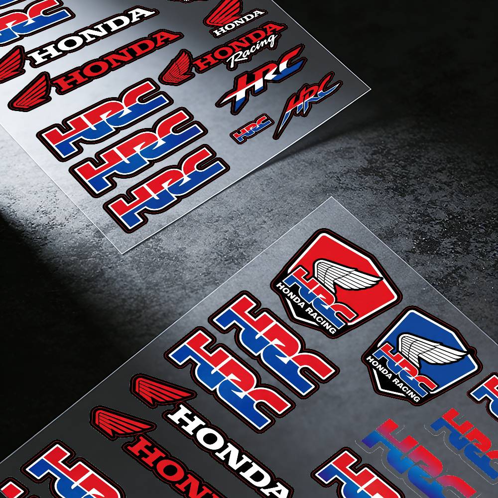 FOR HONDA HRC H WING Motorcycle Reflective Stickers Waterproof Decals for Helmet Scooter Fuel Tank Toolbox Racing XL0