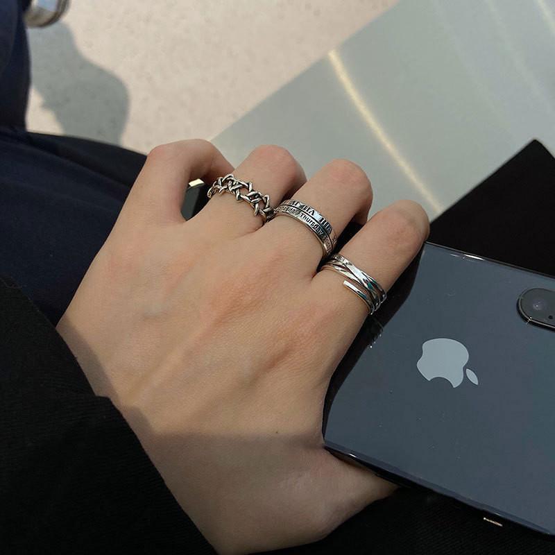 925 Silver Unique Ring For Women Ideal For Ins Style And Minimalist Fashion With Adjustable Size