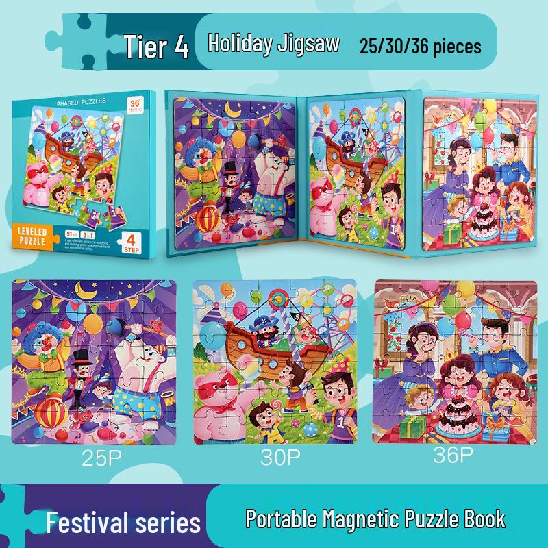 Wooden Jigsaw Puzzle Toy - 9 To 100 Pieces, Children's Early Education & Matching Game