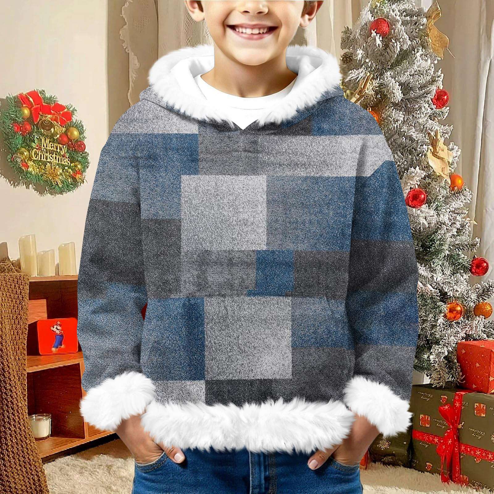 

Детский свитшот для девочек и мальчиков, с длинным рукавом, легкая повседневная толстовка с капюшоном, свободный удобный свитшот 130