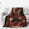 TERRIFIER 3 Comic Con Teaser Blanket Christmas Warm Pattern Plush Bedding Throws For Couch Bed Flannel Bedspread Bed Cover