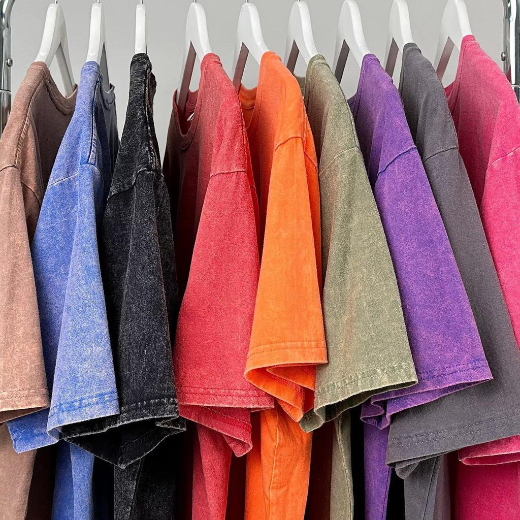 Unisex Retro Sommer Batik Oversized T-Shirt - Trendiges gewaschenes Kurzarm