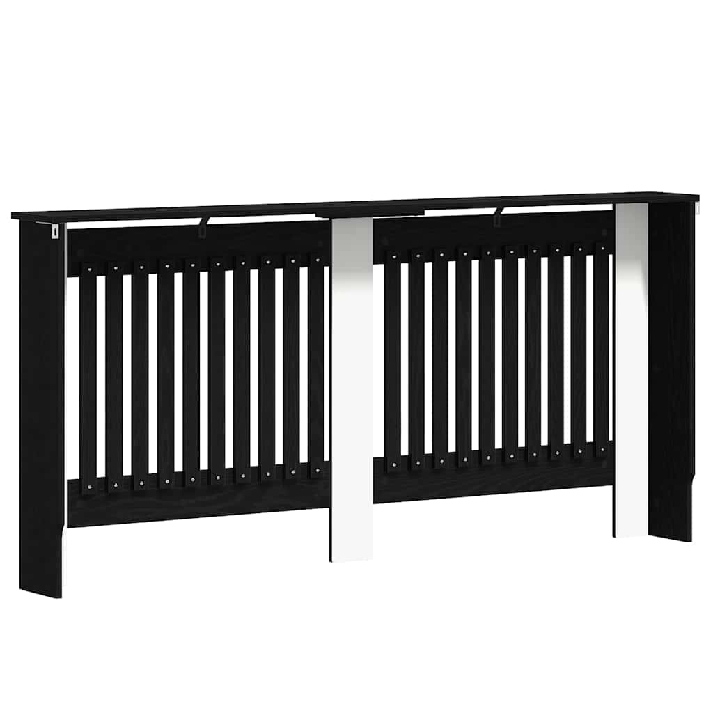 Radiator Cover Black Oak Effect 172 X 19 X 81.5 Cm