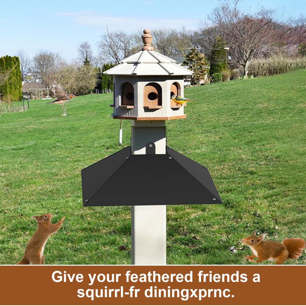 Squirrel-proof Bird Feeder Accessory Squirrel Baffle for Bird Feeder Pole Metal Guard To Deter Squirrels Raccoons from for 4x4