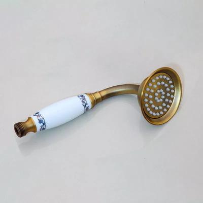 Gold/Antique/Chrome/Rose Gold Bathroom Handheld Shower Head Hand Shower Stand Ceramics Bath Round Rainfall