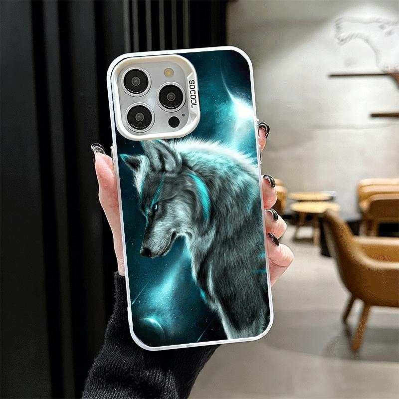 Wolf Moon Animal Soft Phone Case for iPhone 15 16 17 Pro Max 17Air 16E 14 Plus 13 12 Mini Shockproof Cover Back Shell