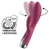 Vibro Rabbit Spinning Rabbit 1 11 X 3.5cm Raspberry - Satisfyer - Vibrating Rabbits