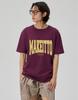 MAKEITTO [Name Logo] Crew Neck Tee_Wine