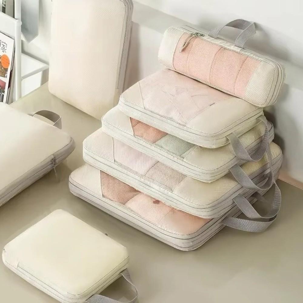 3pcs Multifunctional Travel Compression Bags Large Capacity Storage Mesh Bags  Carry on Luggage