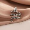 Personalidad Creativa Serpiente Nueva Moda Joyería de Plata de Ley 925 Plata Tailandesa Cobra Cristal Temperamento Anillos Abiertos R162