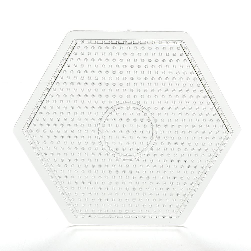 

1 Pcs Square Round Hexagon Pegboards Transparent For 5Mm Hama Beads Diy Kids Toy as the picture