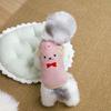 Haustierweste mit Zugring D-Ring Weiches Waffelgewebe Hautfreundliches Material Niedliches Design Kontrastfarbe Hundegeschirr Weste für Kleine Hunde Teddy Bichon