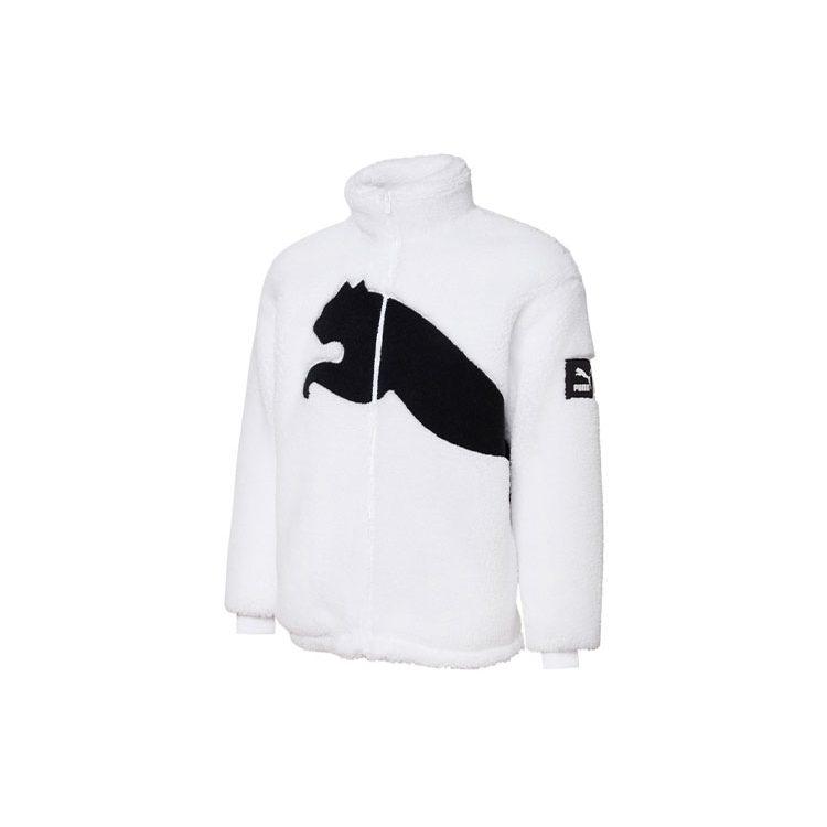 PUMA Velvet Jackets Men's White Stand Collar Thickened 848418-02
