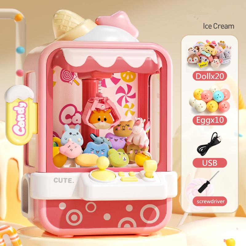 Mini Claw Machine Toys For Children Automatic Coin Operated Play Game Arcade Crane Doll Machines Kids Birthday Christmas Gifts