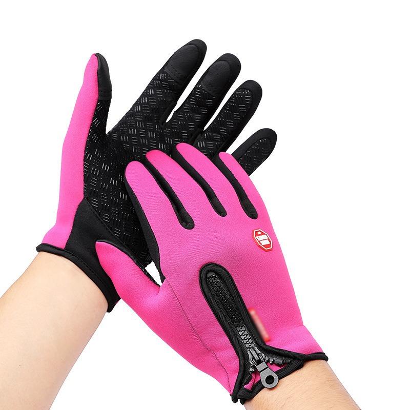 Outdoor Sports Gloves, All Finger, Autumn and Winter Gloves, Touch Screen, Anti Slip, Waterproof, Windproof, Brushed Warm, Skiing, Mountaineering,