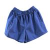 Plus Size Women's Retro Artistic Cotton Summer Casual Elastic Waist Wide-Leg Shorts
