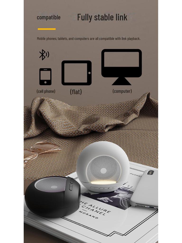 High-Quality Mini Bluetooth Speaker with Night Light - Loud Volume, Perfect for Home Decor and Gifts