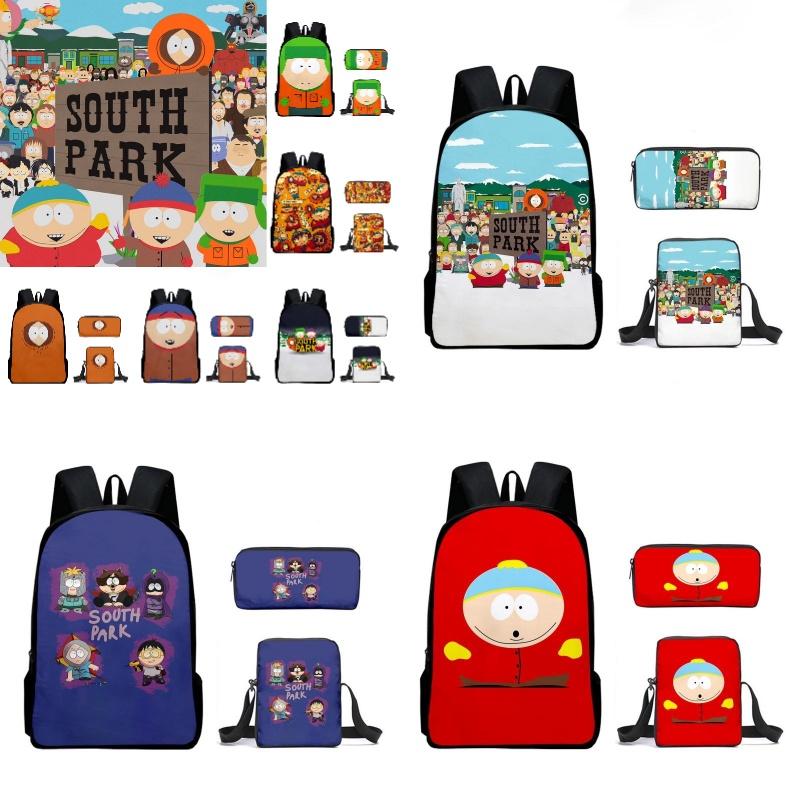 Unisex South Park Backpack With Matching Pouches For Students