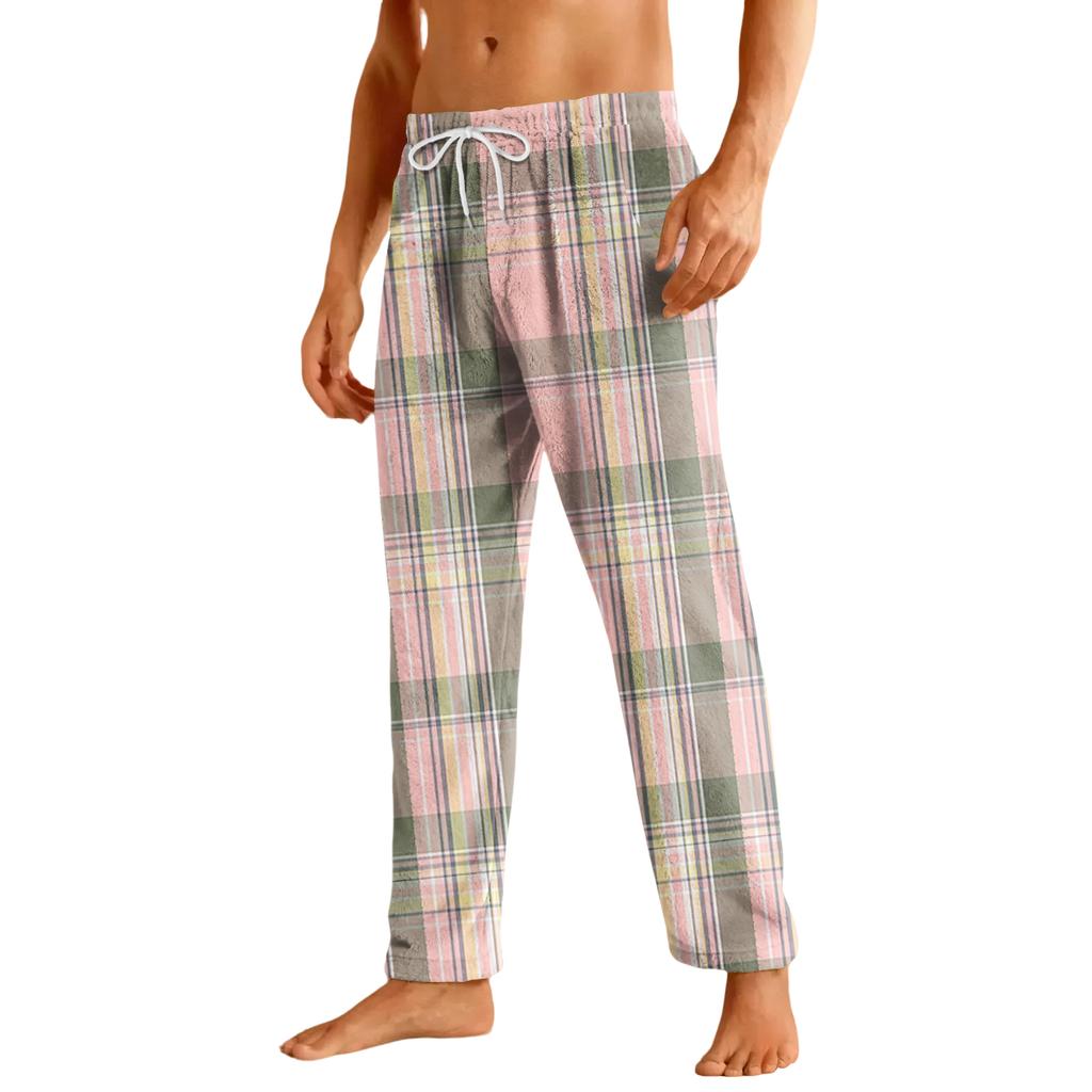Men's Home Soft Pajama Pants Drawstring With Pockets Casual Sports Pants