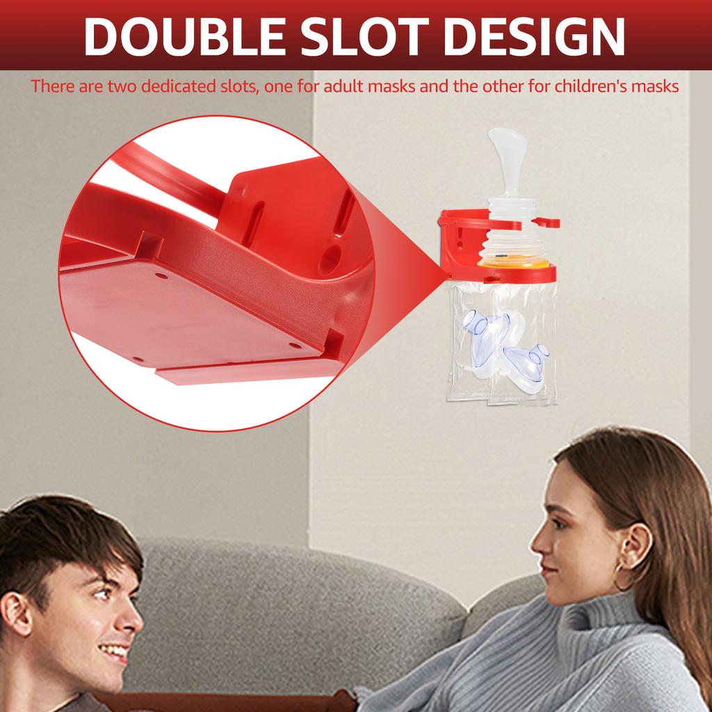 First Aid Equipment Wall Mount for Choking Rescue Device Mask Holder Anti-Choking Device Organizer Space-Saving First Aid Cabin