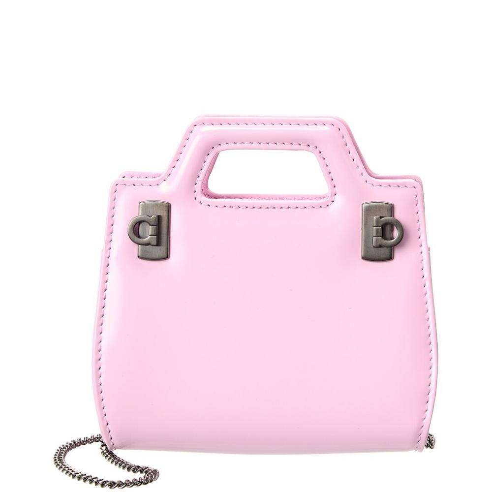 

Salvatore Ferragamo Ferragamo Wanda Leather Micro Bag Pink Small