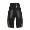 2025 Herbst Leopard Stern Anhänger Patchwork Weite Hosen