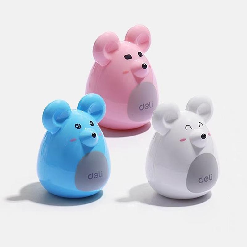1Pc Kawaii Portable Cartoon Rat Pencil Sharpener Creative  Pencil Sharpener Office School Supplies Student Stationery Gift