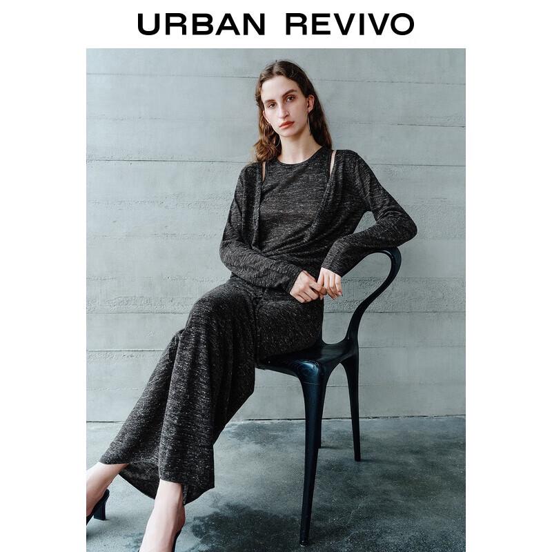 

Женский простой вязаный свитер с круглым вырезом, имитирующий двойку S