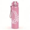 1PC Blank pale white empty faded print 750ml colorful plastic sports water bottle leakproof pop up lid with straw for outdoor work home use