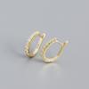 Minimalist Earrings Mini Hoop Gold Plated Huggie Sterling Silver rainbow Colorful Zirconia Earrings for Women Clip Hoop Earrings