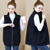 Gilet pour femme Nouveau style Style automne Gilet sweat-shirt cardigan ample polyvalent Veste décontractée de couleur unie polyvalente