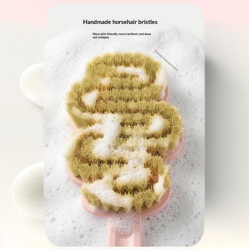 Long Handle Shower Back Brush With Soft Bristles Ergonomic Design For Daily Bathing Deep Exfoliating Skin Cleansing