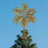 Hollow Christmas Tree Topper Iron Snowflake Ornaments Creative Glitter Christmas Tree Decoration