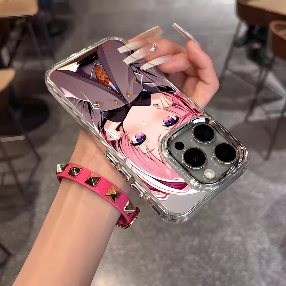 Cartoon Character Natsuki Phone Case For IPhone 17 Air 16 15 14 13 12 11 Pro Pro Max Plus Transparent Soft Cover