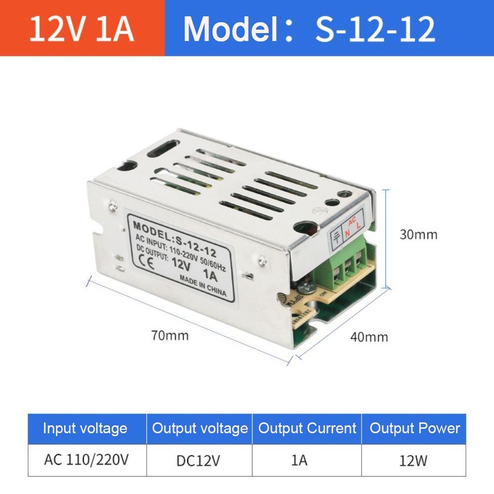 AC110V 220V To DC12V Switching Power Supply 1A 2A 3A 4A 5A 10A 15A 20A Metal Housing Lighting Transformer Supply Source Adapter