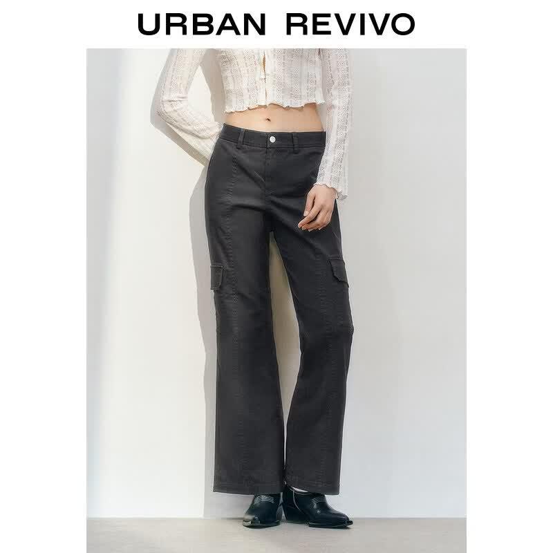UR Women s Elastic Waist Flared Cargo Pants XXS