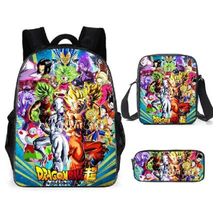 Primary And Secondary School Students Dragonball Schoolbag Three-Piece Cartoon Animation Backpack