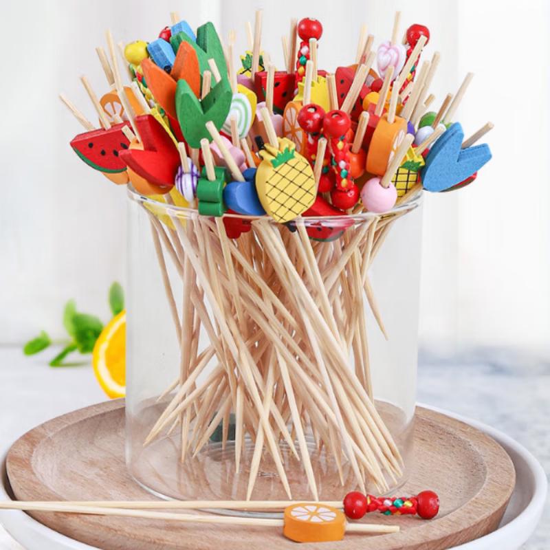 Xiao Yue Ya Disposable Bamboo Fruit & Cocktail Skewers 12cm