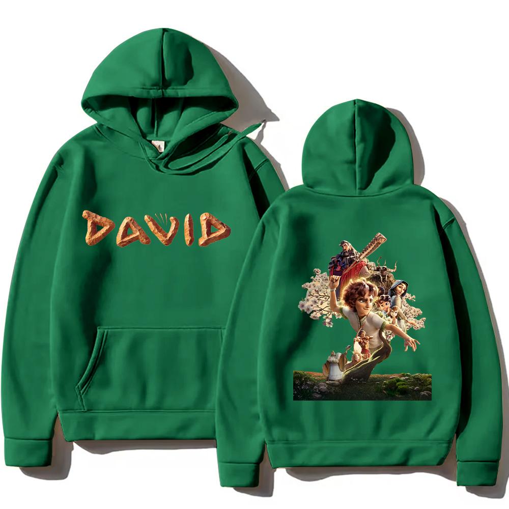 DAVID Film Hoodies Film Grafik Sweatshirts Trendige Pullover Anime Print Langarm Lässig Locker Streetwear