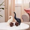 Home Decor Elephant Family Matte Finish Ceramic Fantasy Figures(Set of 4 Pieces,Multicolor)