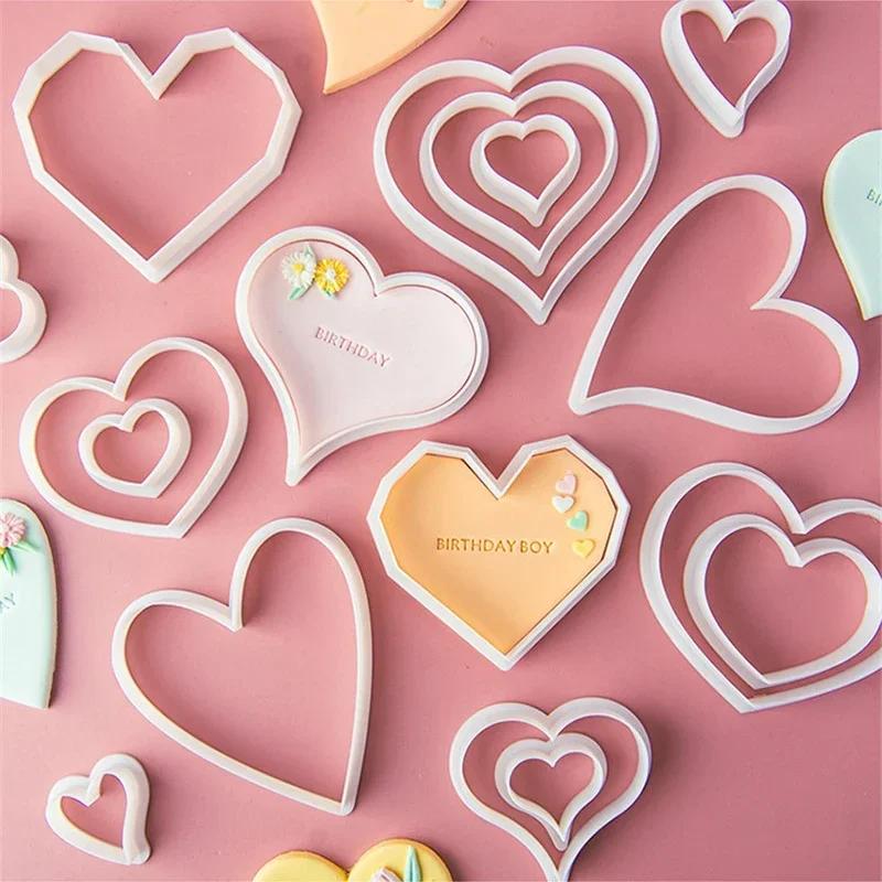 Mini Geometrische Herzform Keksform Valentinstag Liebesherz Ausstechform Fondant Ausstecher Kuchen Dekorieren Backwerkzeug