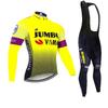Costum de Ciclism Sportiv Nou de Toamnă și Iarnă, Cald, din Catifea, cu Mânecă Lungă, Rezistent la Vânt și Apă, pentru Bicicletă Sportivă, Bicicletă de Munte
